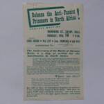 Campaign meeting in Manchester, February 1943. Release the Anti-fascist prisoners in North Africa