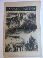 Photo report in La Vanguardia on the funeral of German brigader Hans Beimler. 8 December 1936.
