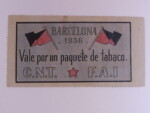 Voucher for tobacco issued by the CNT-FAI. Barcelona, 1936..