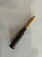 Cartridge found in the Ebro battle area. Troops would use them as pencil holders.