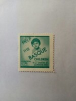 Stamp produced in London to raise funds for campaign "Help the Basque Children".