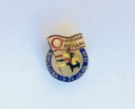 People's Olympiad pin, 1936. The Olimpíada Popular was an international anti-rascist sports event organised in Barcelona as a protest against the Nazi Olympic Games in Berlin. It was due to begin on 19 July 1936, but had to be cancelled because of start of the Spanish Civil War.